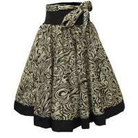 Schwarzer eleganter Tellerrock mit Lurex